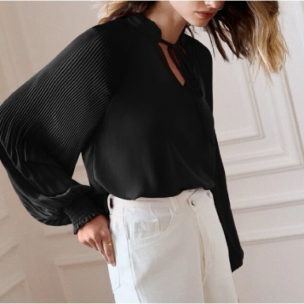 Luxe tie neck blouse - Picture 14 of 15